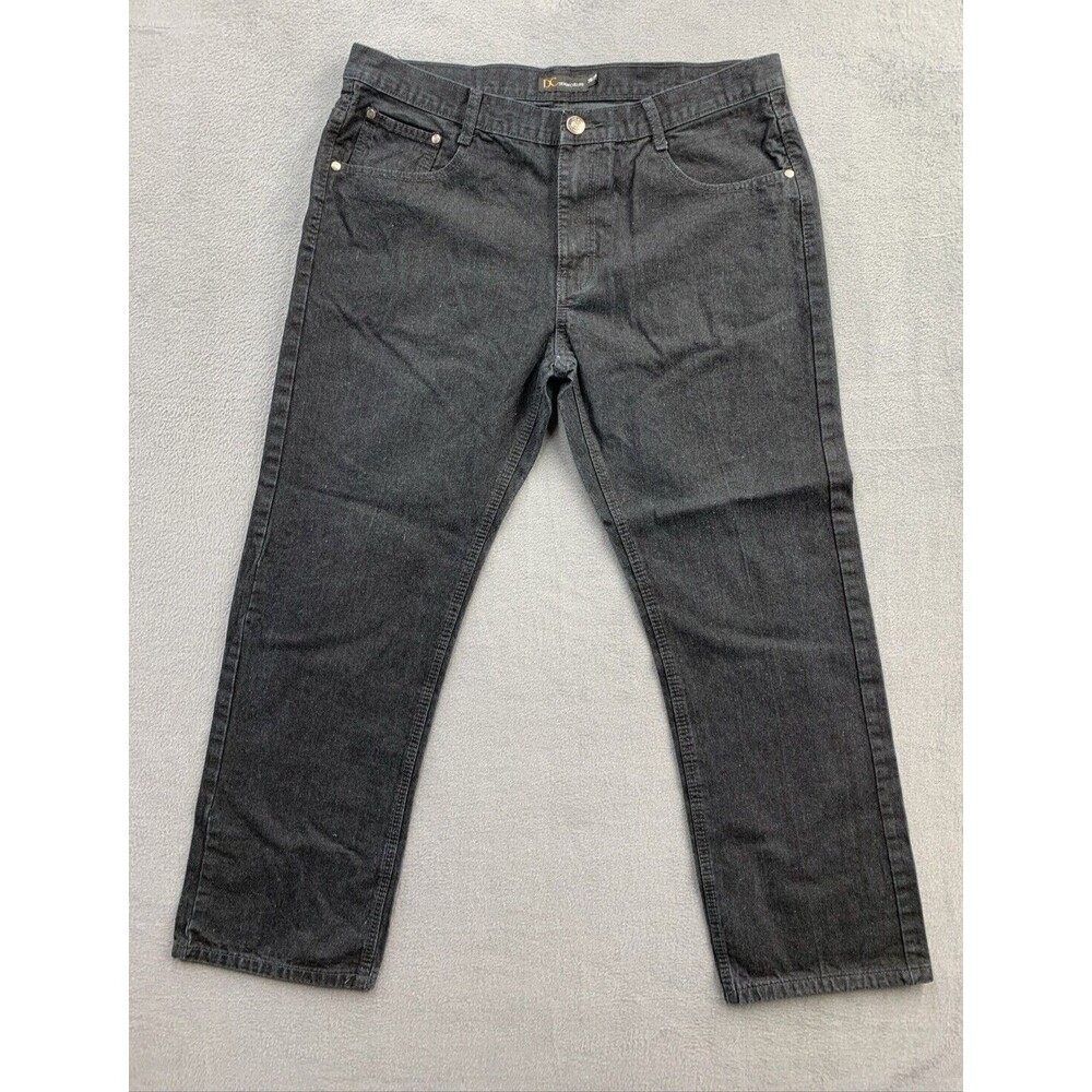 DC Denim Culture Denim Jeans Men's Size 38/30 Black Straight Dark Wash